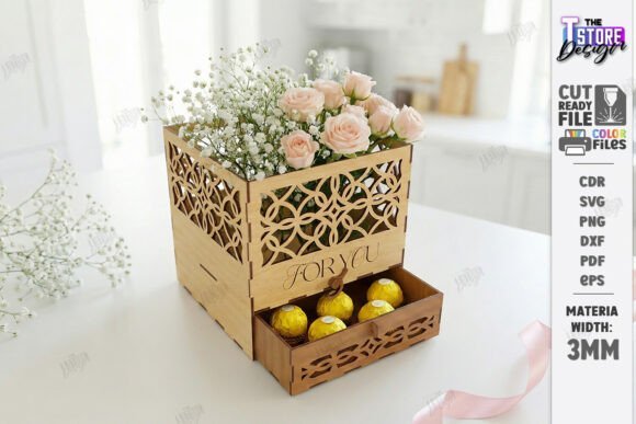 Flowers And Chocolate Box Laser 144622799 Creativo Digital